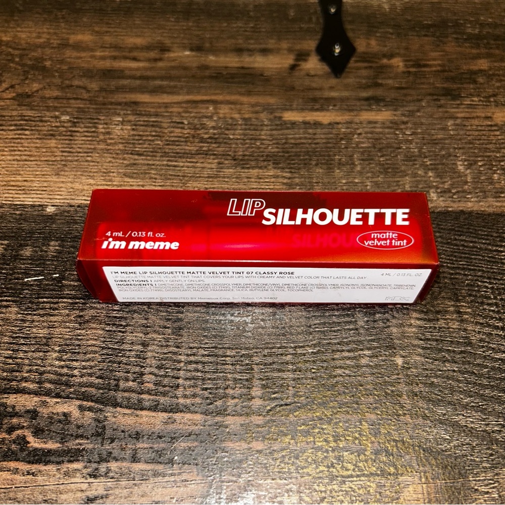 Memebox I'm Meme Lip Silhouette Matte Velvet Tint Classy Rose 07 NIB